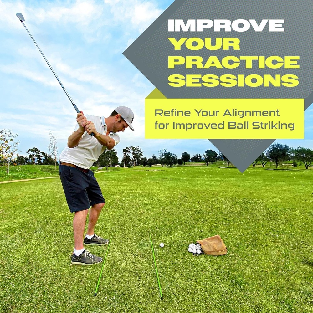 48-Inch Golf Alignment Training Aids - Choose 2/3 Pack for Optimal Performance