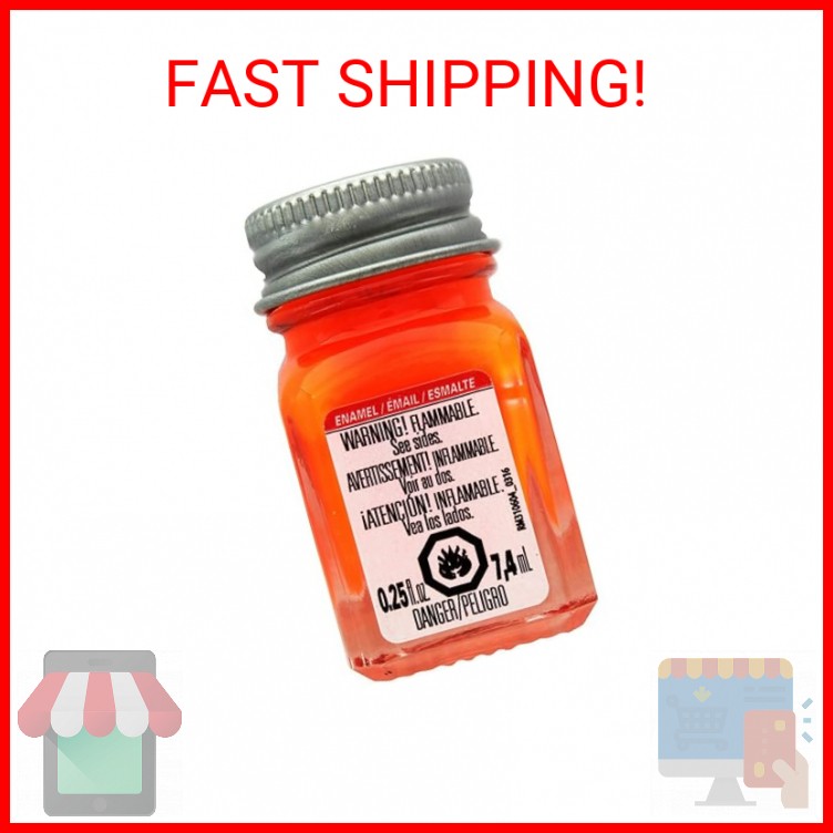 Testor Corp. Orange Fluorescent Enamel Paint Testors 1/4 Oz