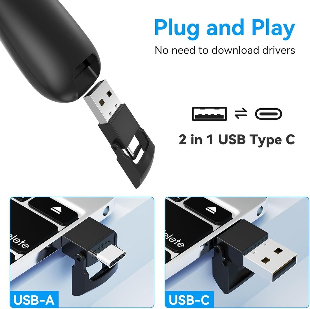 Professional Wireless Presenter Remote with Ergonomic Grip – Long Range Control