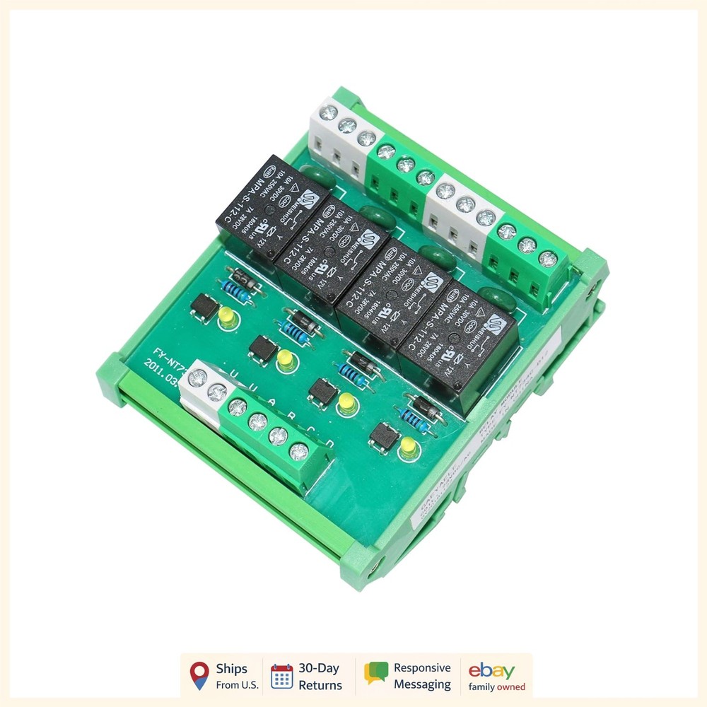 Sub-Miniature 4 Channel Relay Module with Overvoltage Protection & LED Indicator