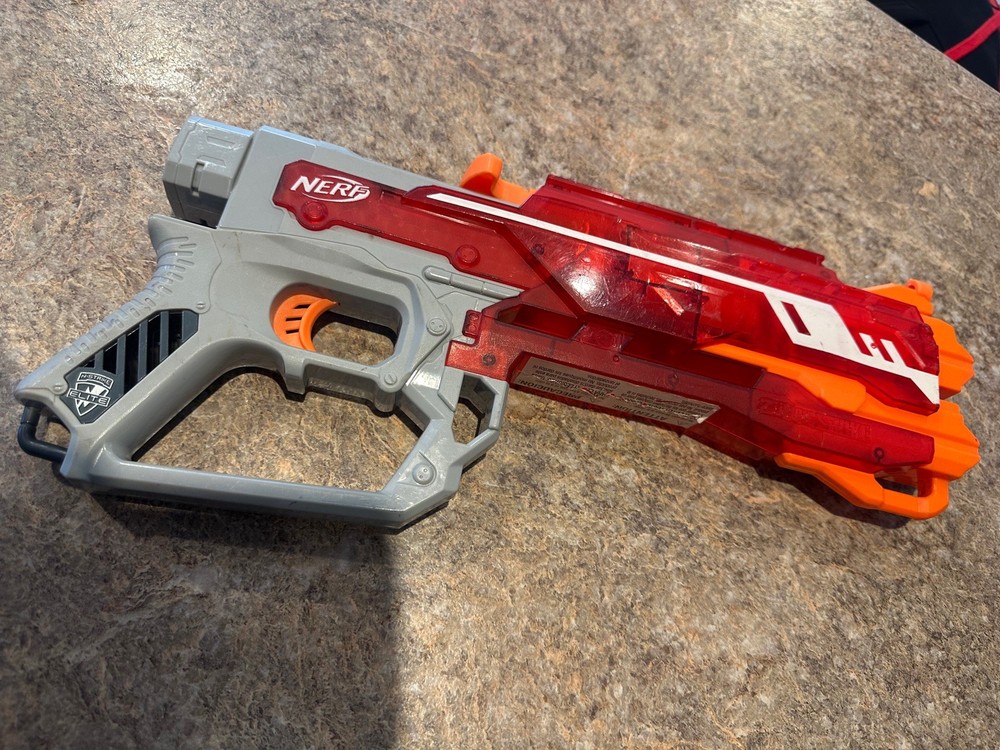 NERF Zombie Strike N-Strike Elite Translucent Red 2013