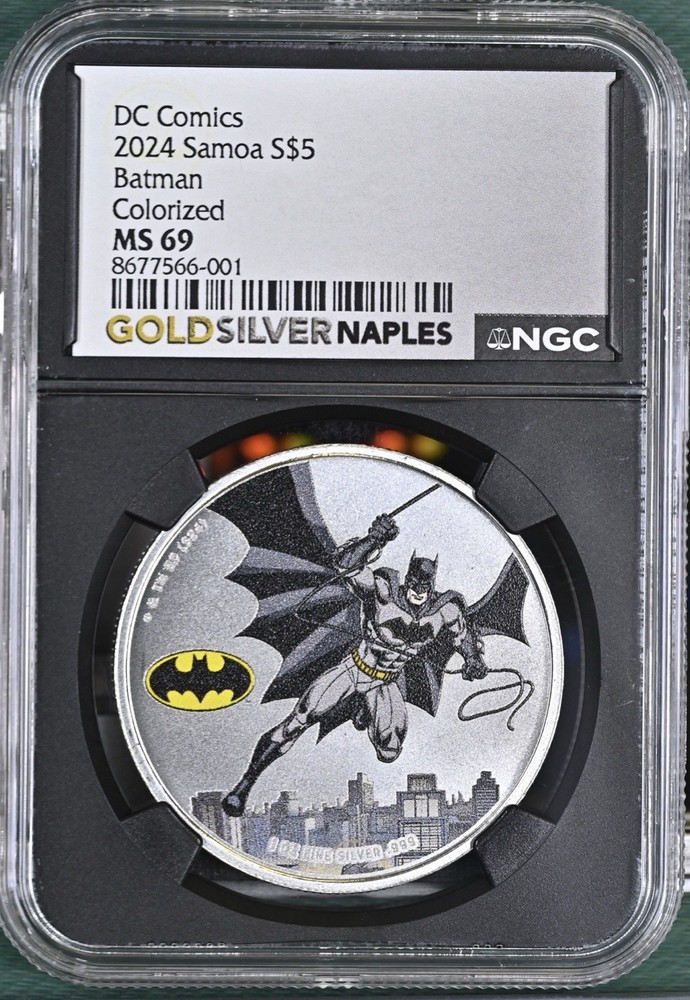 2024 SAMOA Silver 5 TALA NGC MS-69 Batman Colorized DC Comics