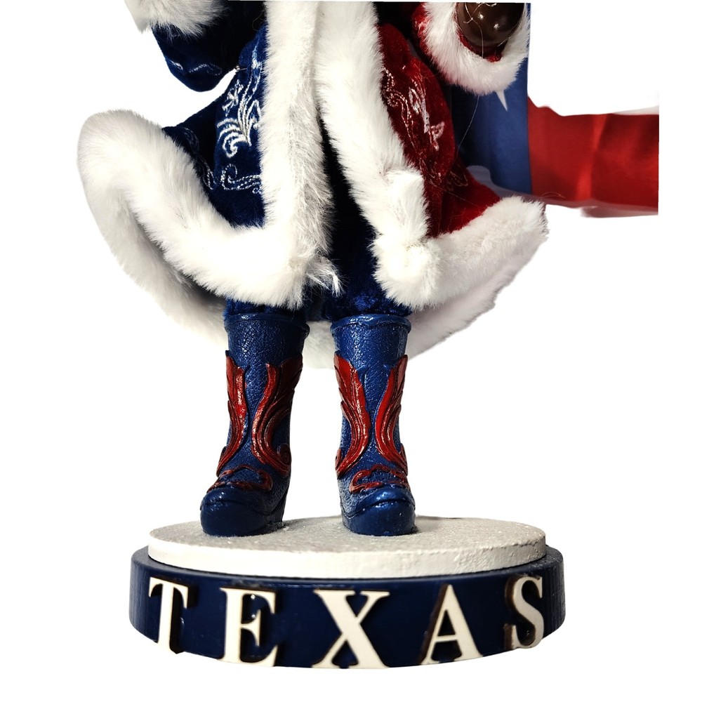 Texas Lonestar Santa Nutcracker 15 Inch