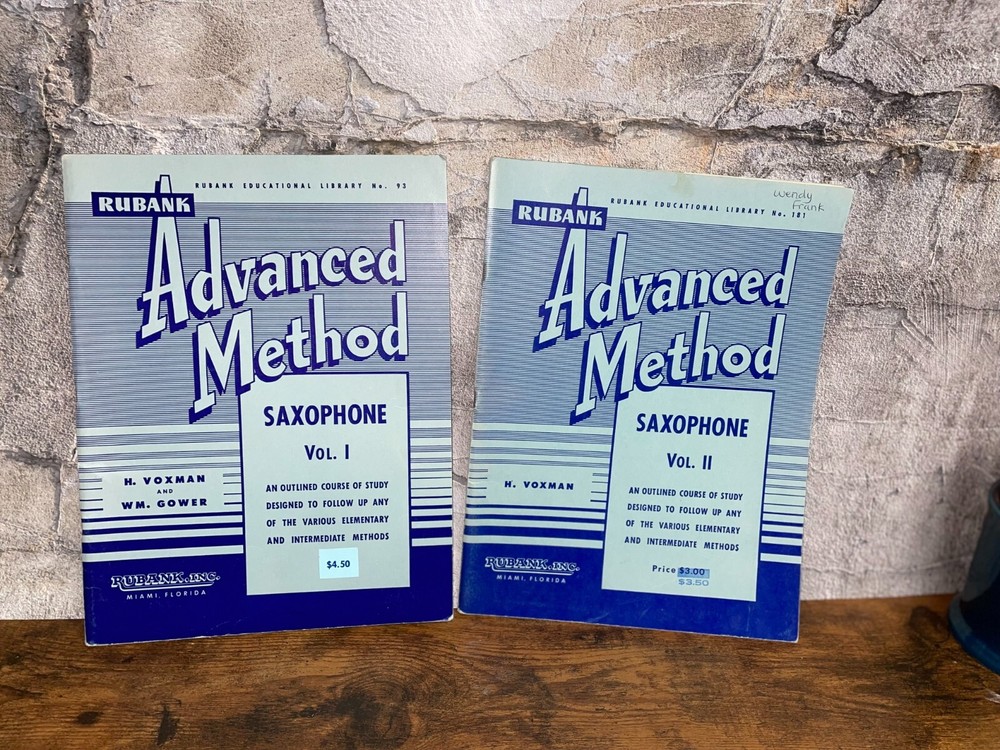 Rubank Advanced Method Saxophone Books Volume 1 And Volume 2