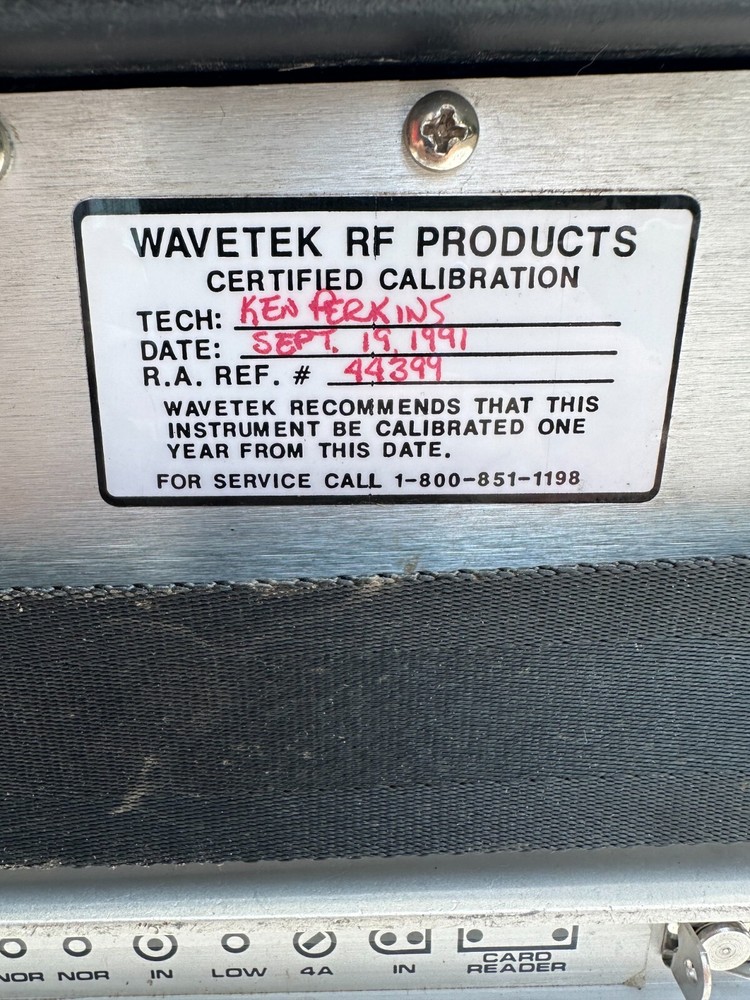 Wavetek Model 1865 CATV Sweep / Analyzer. FREE SHIPPING.