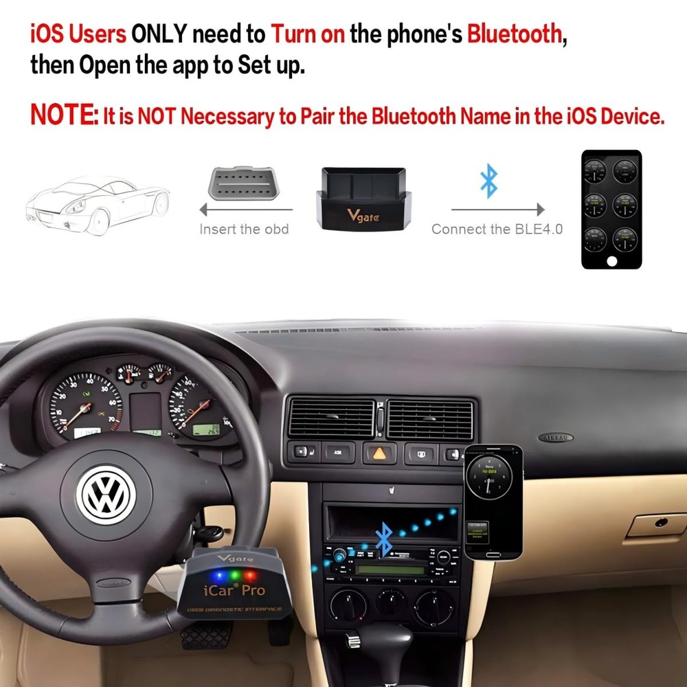 Vgate iCar Pro Bluetooth 4.0 BLE OBD2 Fault Code Reader OBDII Code Scanner