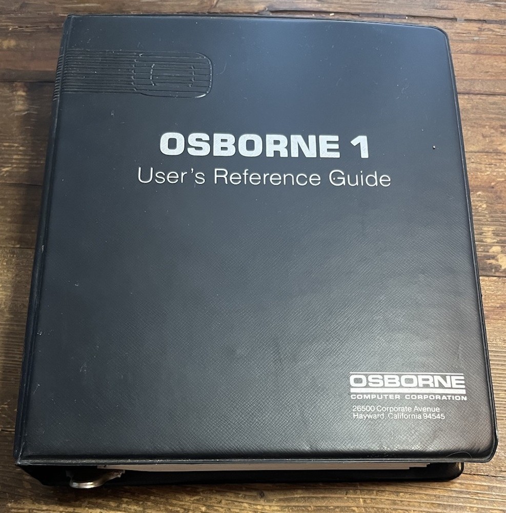 Rare 1981 Osborne 1 Computer User Reference Guide In Original Binder