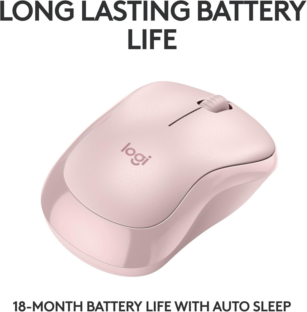 Logitech M240 Silent Bluetooth Mouse Wireless Compact Portable Graphite Rose