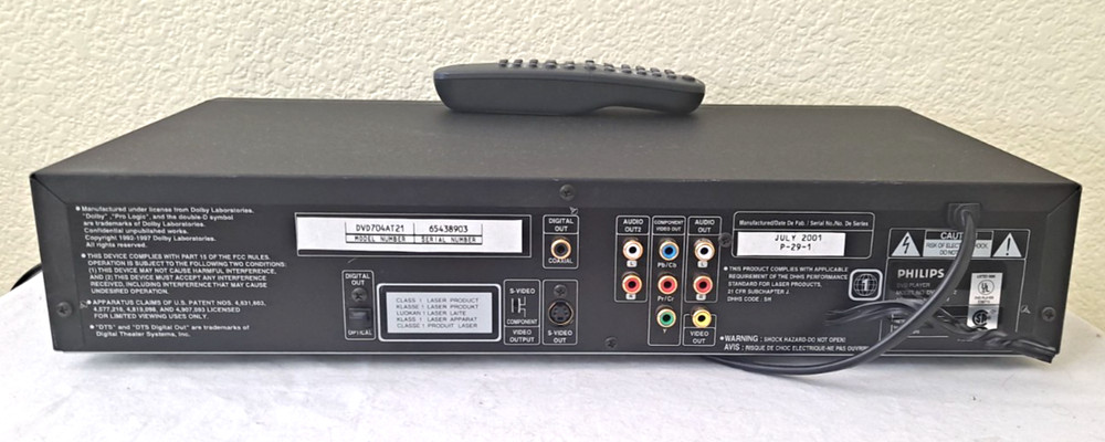 Philips DVD/Video CD/CD player DVD 704 with remote tested good
