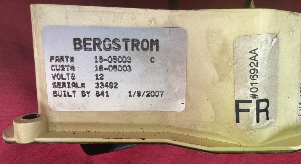 2007 PETERBILT 387 SLEEPER CLIMATE temperature, CONTROL BERGSTROM , 18-05003