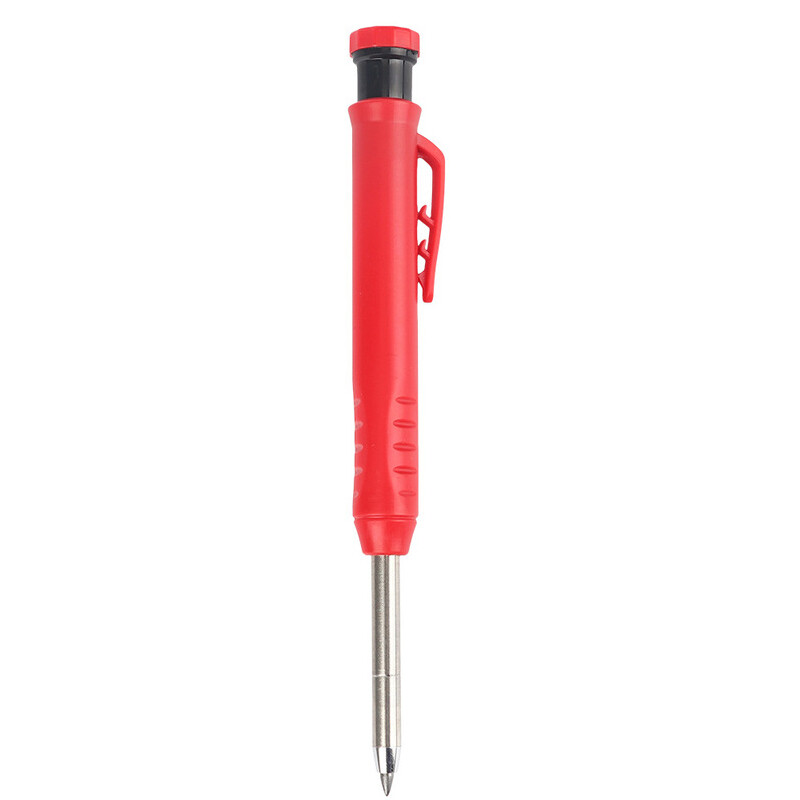 Solid Carpenter Pencil 6Refill Leads forConstruction Built-in Sharpener Drawing✔