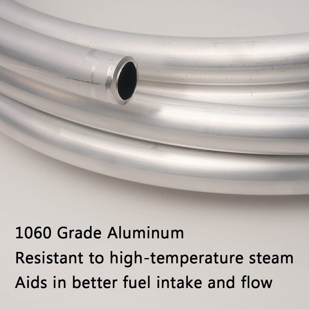 1060 Aluminum Coiled Tubing 3/8" OD Seamless Round Pipe, 0.039" Wall Thicknes...