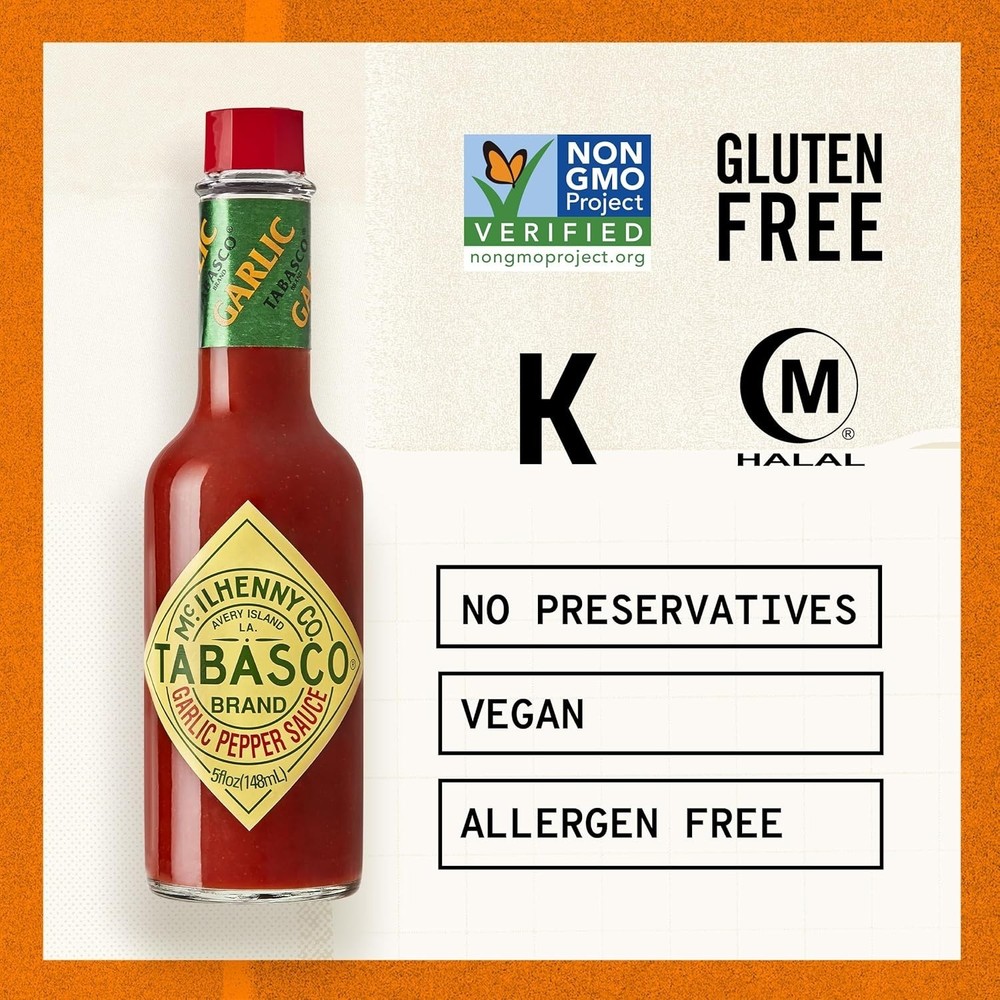 TABASCO 5 oz. Cayenne Garlic Pepper Hot Sauce