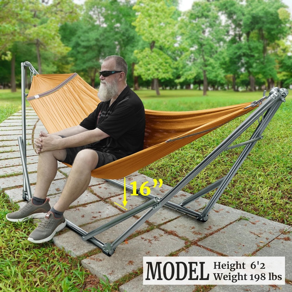 Tranquillo Adjustable Portable Hammock with Stand, Collapsible Camping Hammoc...