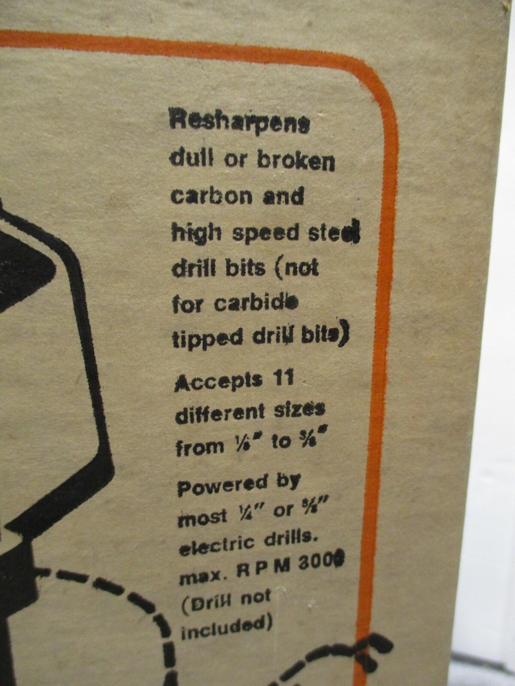 Vintage Black & Decker Drill Bit Sharpener attachment Model 79-800