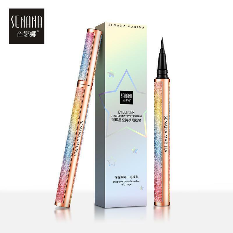 3 pack 4D Starry Sky Eyeliner Waterproof Liquid Black Long Lasting Quick Drying