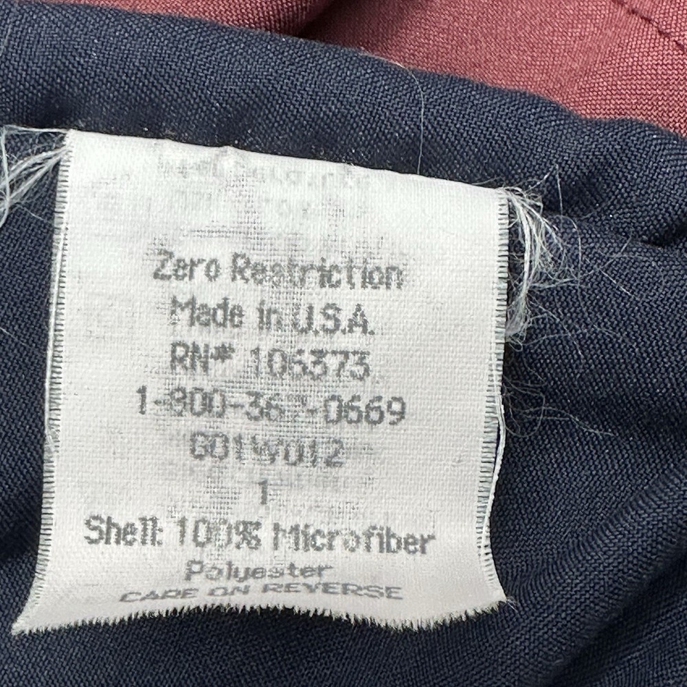 Zero Restriction Golf Outerwear Mens Size Large Red L/S G01W012 1/4 Zip Pullover