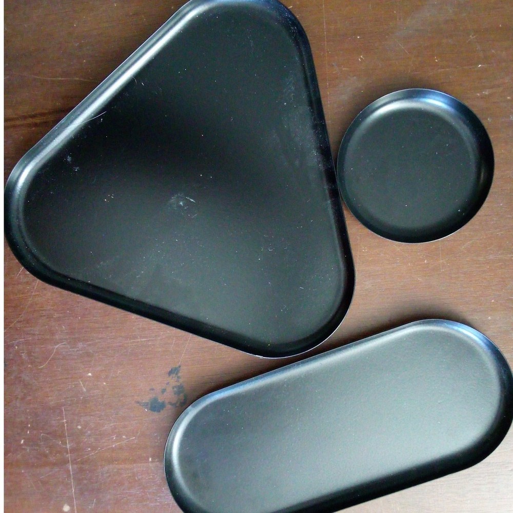 3pk Multishape Tray Set – Black – Room Essentials