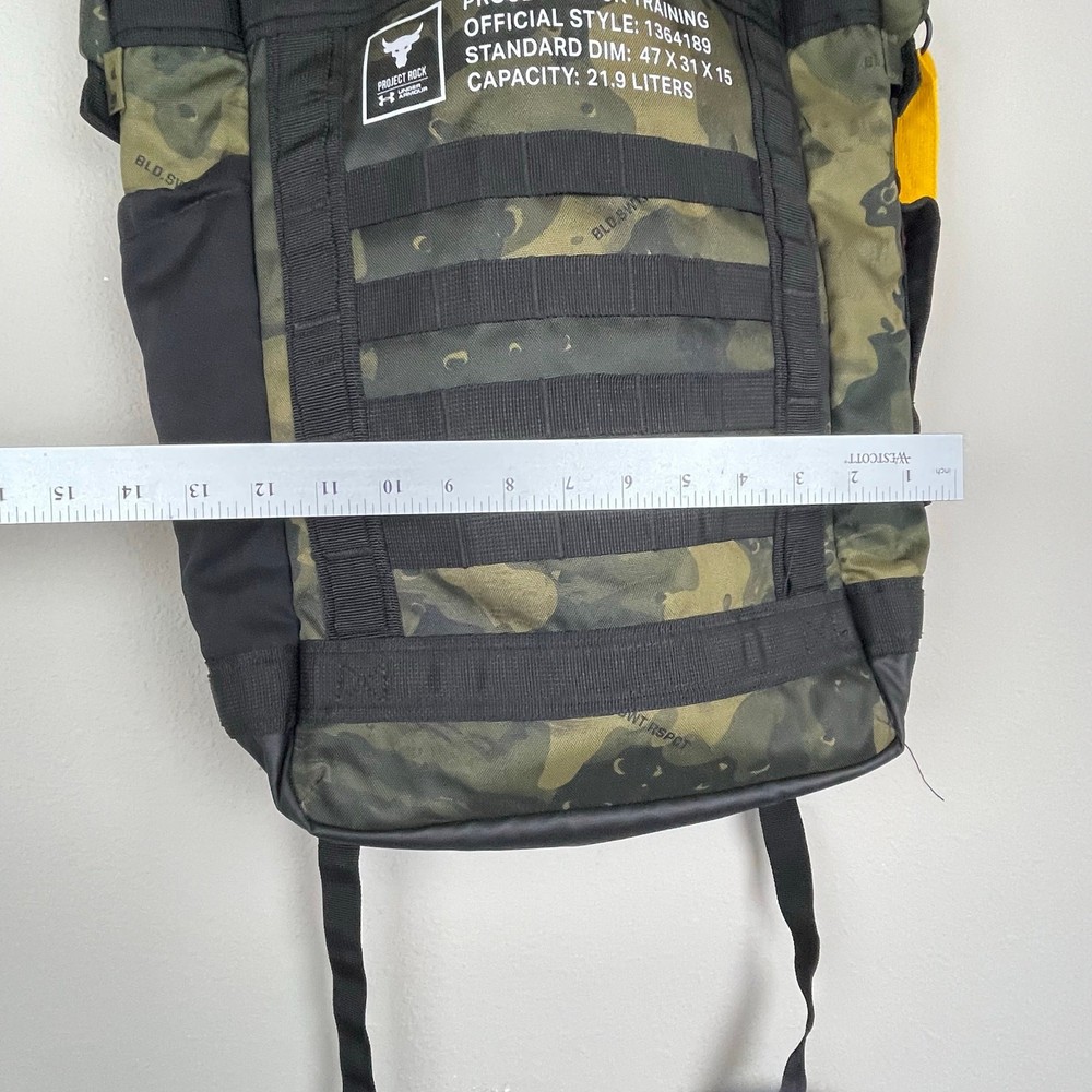 Under Armour Project Rock Box Duffle Backpack Dwayne Johnson Camo Training UA