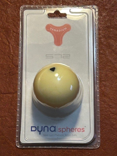 Replacement Dynaspheres Vanadium Cue Ball.