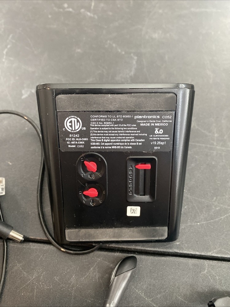 Plantronics CS510 Wireless Headset System 84691-01 Base C052