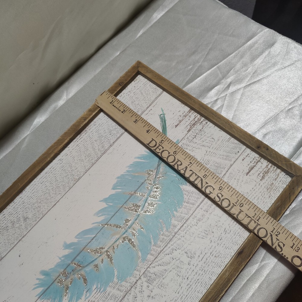 Beautiful Hanging Frame Light Weight Wall Decor Art Feather Design