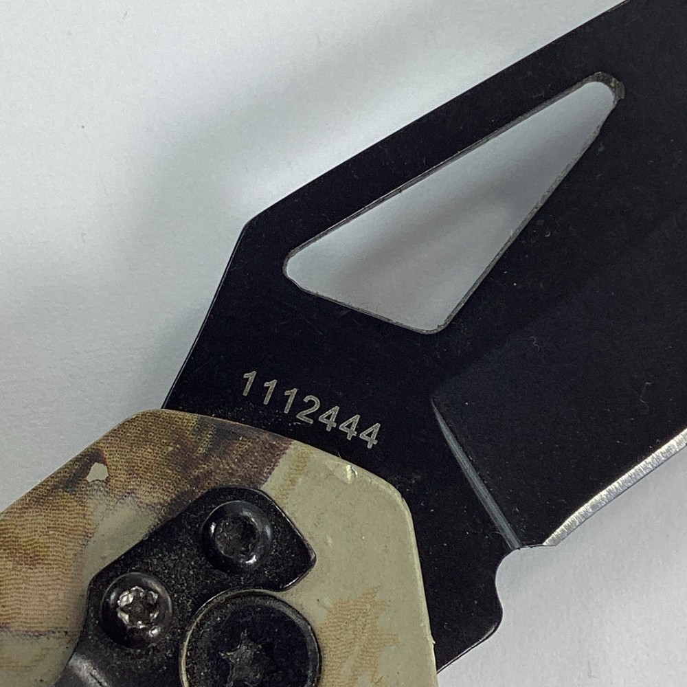 Old Timer Folding Pocket Knife Orange Treebark Camo