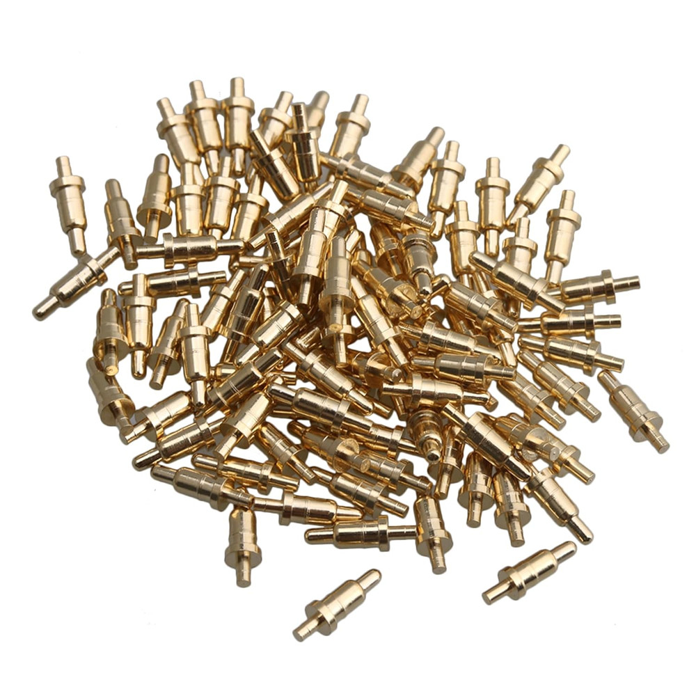 Copper Spring Pogo Pins with Gold Plating, 100-Pack Replacement Probes