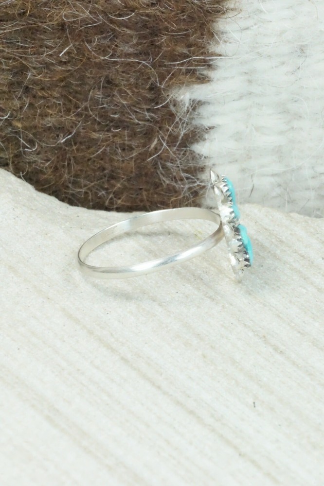 Turquoise & Sterling Silver Ring - David Leekity - Size 8.75