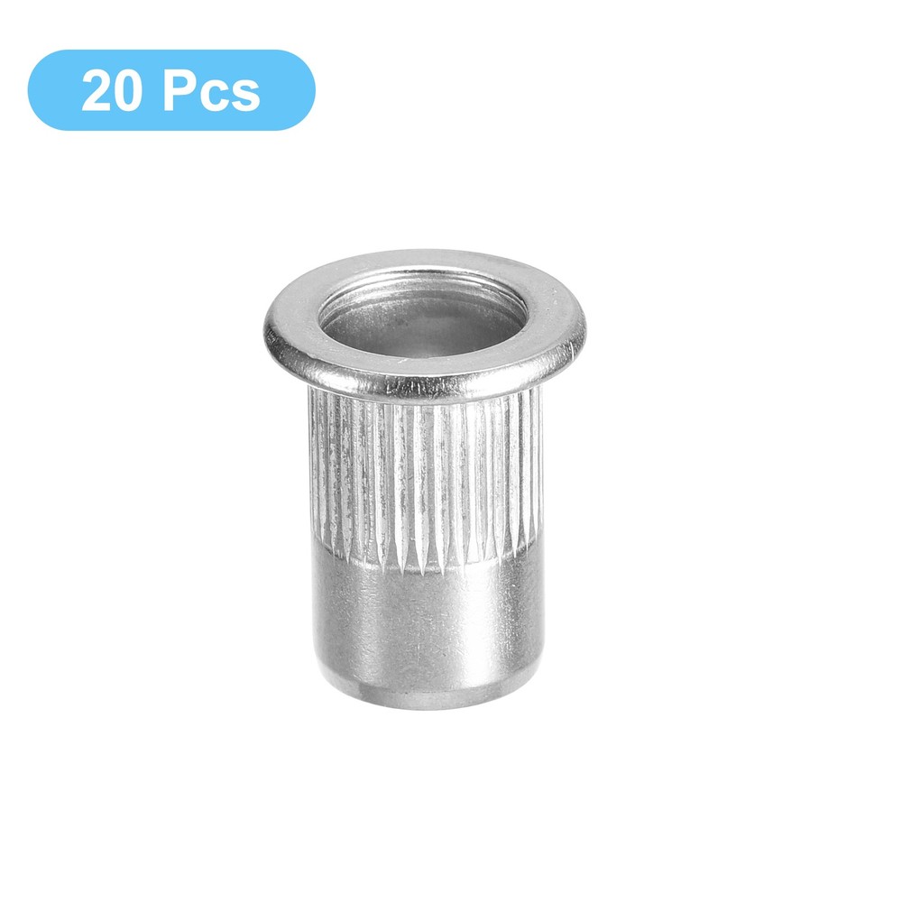 5/16-18 Rivet Nuts, 20pcs 304 Stainless Steel Flat Head Threaded Insert Nuts