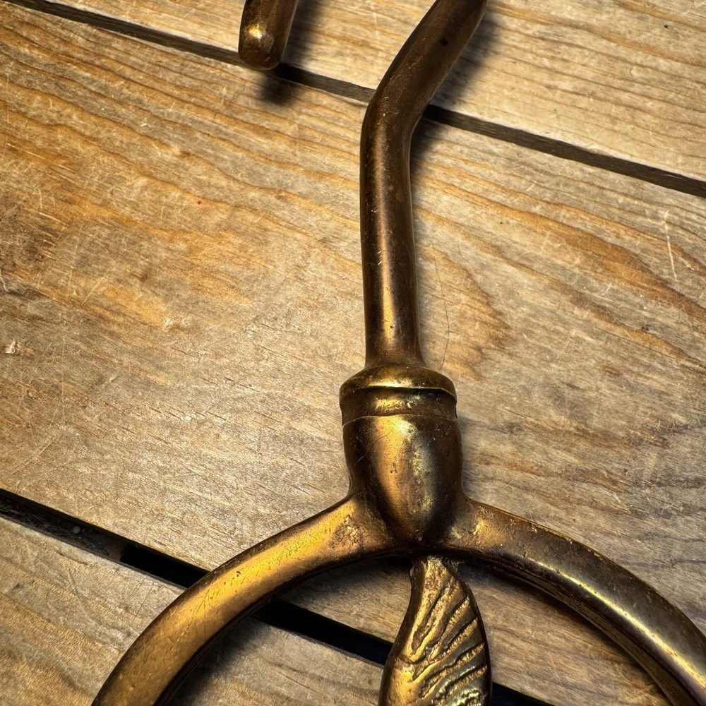 Brass Duck Flying Chimney Flue Damper Handle Pull Fireplace Hook Heavy