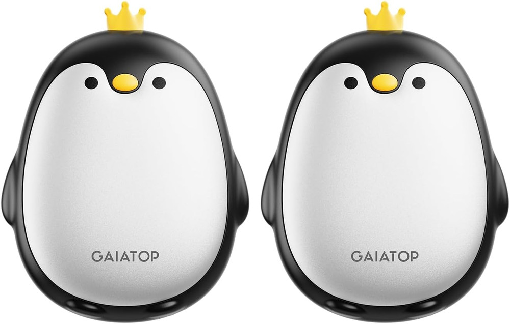 Magnetic Hand Warmers Rechargeable 2 Pack, 3 Settings Cute Pocket Penguin, Fast