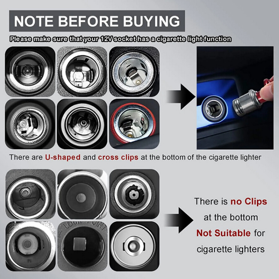 Car Cigarette Lighter EJECT Button Replacement Plug Cover 12V Anodized Aluminum