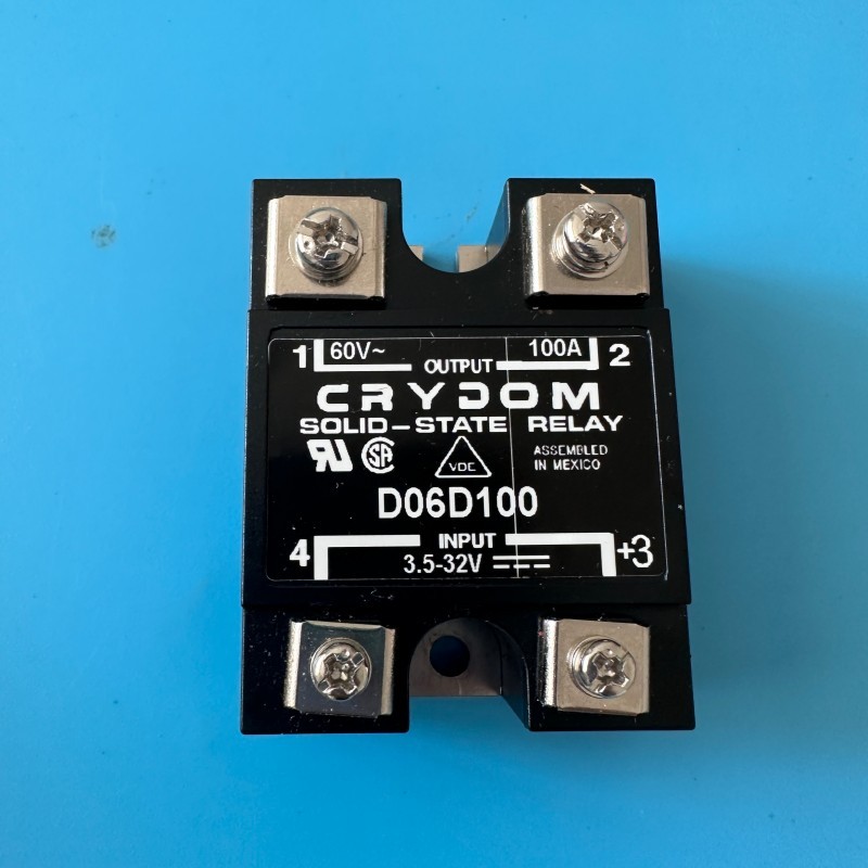 For Crydom D06D100 Solid State Relay Panel Mount Output 100A 60V Input 3.5-32VDC