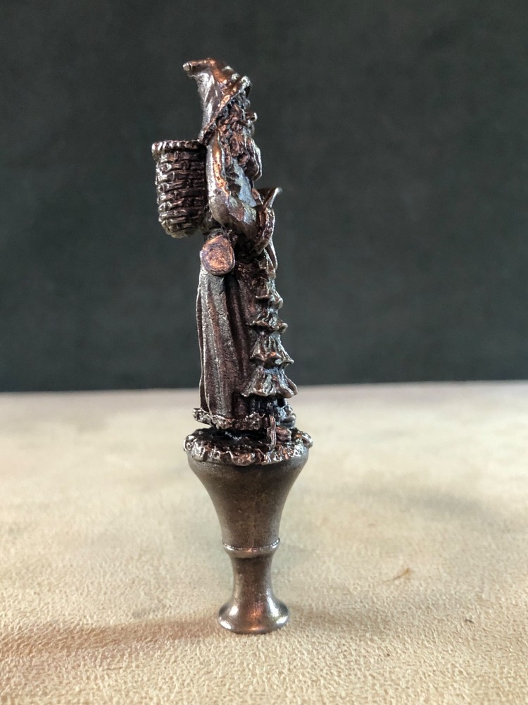 Father Christmas With Basket Pipe Tamper, Solid Fine Pewter