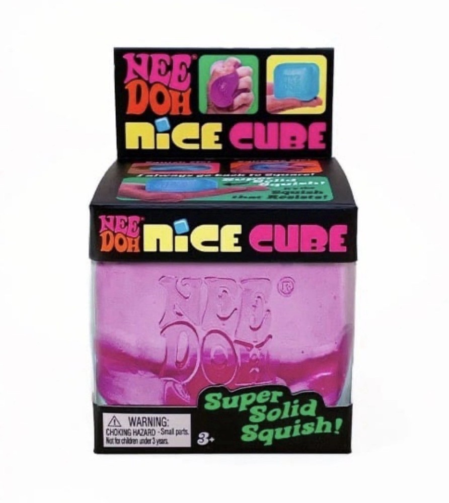 NeeDoh NICE CUBE (Pink) Squishy Toy NEW IN BOX