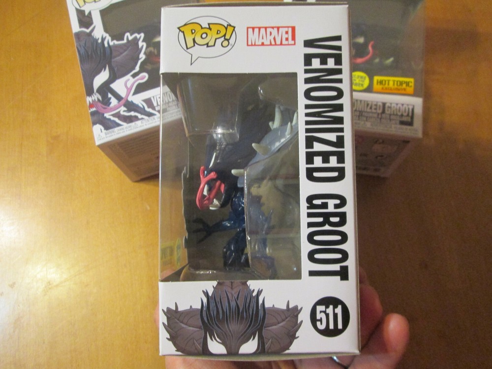 FUNKO POP MARVEL VENOM VENOMIZED GROOT 511 GITD GLOWS IN THE DARK HOT TOPIC READ
