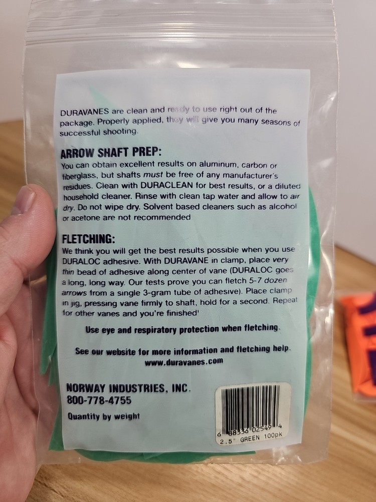 Norway Duravanes 2.5" Green - 100 pack