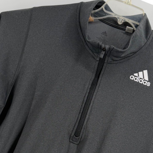 Adidas 2X Pullover Mens Gray Golf~Quarter Zip~ Performance Fit~Active Athletic