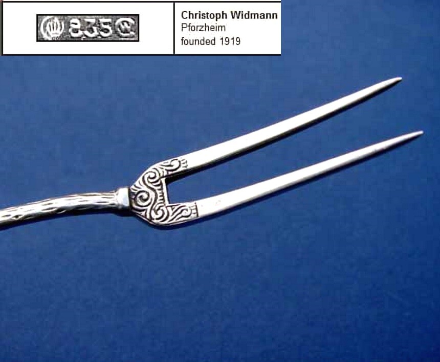 Serving Fork, Hildesheimer Rose, Christoph Widmann, 835 Silver C62