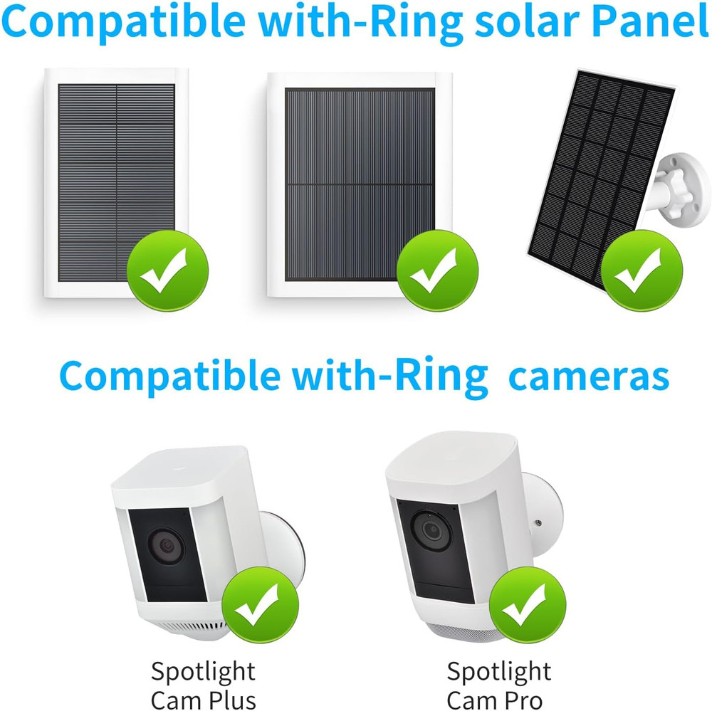 Extension Cable only for Ring Solar Panel Works for The 2nd Generation Solar...