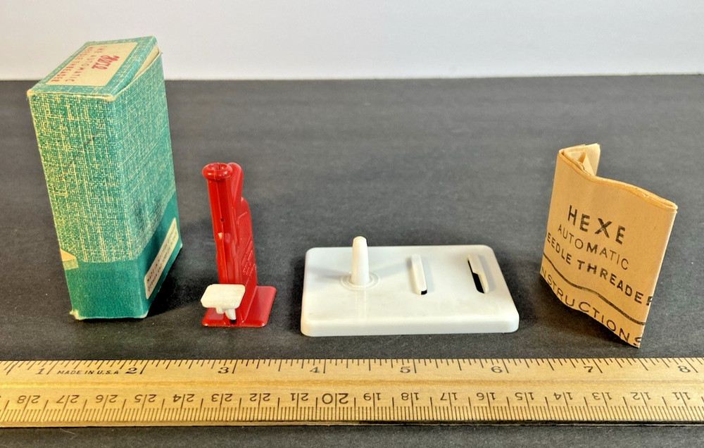 Hexe Automatic Needle Threader W/ Box & Instructions, Vintage