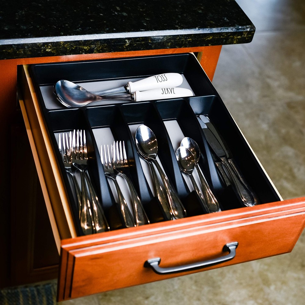 Galashield Silverware Organizer for Kitchen Drawers Flatware Utensils and Cut...
