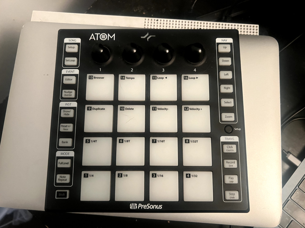 PreSonus ATOM Pad Controller USB MIDI Drum Pad for Studio/Beat Making - Used