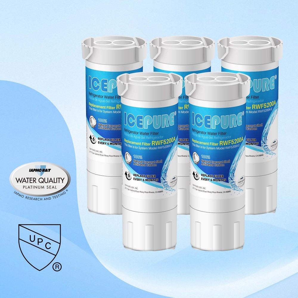 ICEPURE Fit For GE XWF WR17X30702 GWE19JSLSS GDE25 GFE24 Water Filter 5 Pack