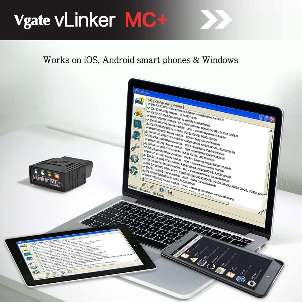 Vgate vLinker MC+ Bluetooth OBD2 Car Diagnostic Scan Tool