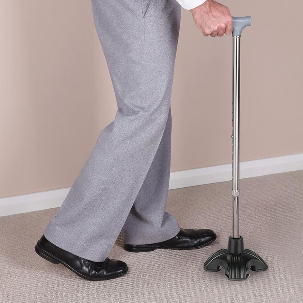 Cane Tips, 2-Pack Self Standing Quad Base Replacement for Most Walking Canes ...
