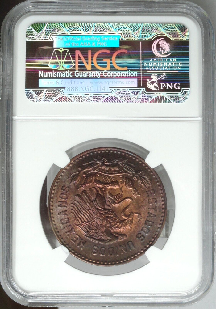 MEXICO 1957 Mo 50 CENTAVOS MS 65 RB