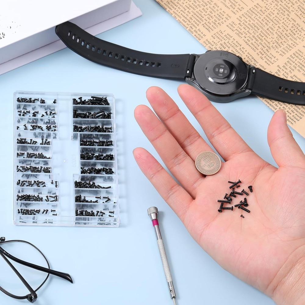 500 Pcs Tiny Micro Repair Screw Kit, Small Replacement Screws with...
