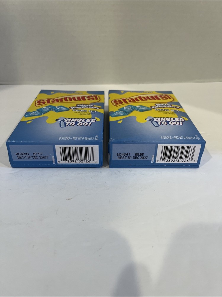 2-PACK Starburst Blue Raspberry Sugar-Free Drink Mix Singles To Go SAME-DAY SHIP